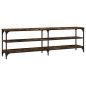 vidaXL Mueble de TV madera contrachapada roble ahumado 160x30x50 cm vidaXL Mueble de TV madera contrachapada roble ahumado 160x30x50 cm