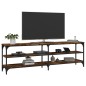 vidaXL Mueble de TV madera contrachapada roble ahumado 160x30x50 cm vidaXL Mueble de TV madera contrachapada roble ahumado 160x30x50 cm