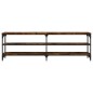 vidaXL Mueble de TV madera contrachapada roble ahumado 160x30x50 cm vidaXL Mueble de TV madera contrachapada roble ahumado 160x30x50 cm