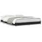 vidaXL Estructura de cama madera de ingeniería y metal negro 135x190cm vidaXL Estructura de cama madera de ingeniería y metal negro 135x190cm
