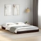 vidaXL Estructura de cama madera de ingeniería y metal negro 140x190cm vidaXL Estructura de cama madera de ingeniería y metal negro 140x190cm