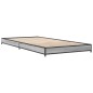 vidaXL Estructura cama madera ingeniería metal gris Sonoma 75x190 cm vidaXL Estructura cama madera ingeniería metal gris Sonoma 75x190 cm