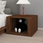 vidaXL Mesita de noche madera contrachapada marrón roble 57x55x36 cm vidaXL Mesita de noche madera contrachapada marrón roble 57x55x36 cm