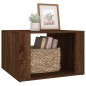 vidaXL Mesita de noche madera contrachapada marrón roble 57x55x36 cm vidaXL Mesita de noche madera contrachapada marrón roble 57x55x36 cm