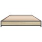 vidaXL Estructura cama madera ingeniería metal roble Sonoma 90x200 cm