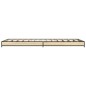 vidaXL Estructura cama madera ingeniería metal roble Sonoma 90x200 cm