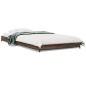 vidaXL Estructura cama madera ingeniería metal marrón roble 100x200 cm vidaXL Estructura cama madera ingeniería metal marrón roble 100x200 cm