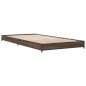 vidaXL Estructura cama madera ingeniería metal marrón roble 100x200 cm vidaXL Estructura cama madera ingeniería metal marrón roble 100x200 cm