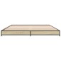 vidaXL Estructura cama madera ingeniería metal roble Sonoma 150x200 cm vidaXL Estructura cama madera ingeniería metal roble Sonoma 150x200 cm