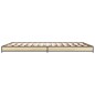 vidaXL Estructura cama madera ingeniería metal roble Sonoma 150x200 cm vidaXL Estructura cama madera ingeniería metal roble Sonoma 150x200 cm