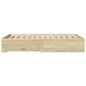 vidaXL Cama con cajones madera de ingeniería roble Sonoma 120x190 cm vidaXL Cama con cajones madera de ingeniería roble Sonoma 120x190 cm