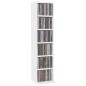 vidaXL Estantería para CDs de madera contrachapada blanco 21x20x88 cm vidaXL Estantería para CDs de madera contrachapada blanco 21x20x88 cm