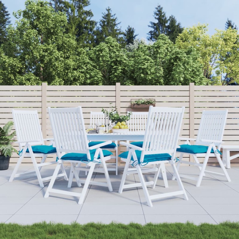 vidaXL Cojines de silla de jardín 6 uds tela Oxford azul 40x40x7 cm vidaXL Cojines de silla de jardín 6 uds tela Oxford azul 40x40x7 cm