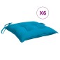 vidaXL Cojines de silla de jardín 6 uds tela Oxford azul 40x40x7 cm vidaXL Cojines de silla de jardín 6 uds tela Oxford azul 40x40x7 cm