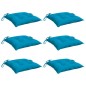 vidaXL Cojines de silla de jardín 6 uds tela Oxford azul 40x40x7 cm vidaXL Cojines de silla de jardín 6 uds tela Oxford azul 40x40x7 cm