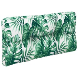 vidaXL Cojín para sofá de palets estampado de hojas 70x40x10 cm