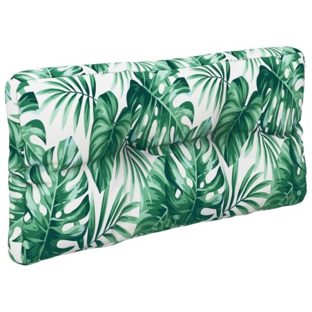 vidaXL Cojín para sofá de palets estampado de hojas 70x40x10 cm