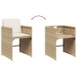 vidaXL Sillas de jardín con cojines 4 uds ratán sintético beige vidaXL Sillas de jardín con cojines 4 uds ratán sintético beige