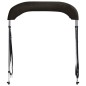 vidaXL Toldo bimini de 2 arcos negro 178x138x96 cm