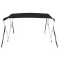 vidaXL Toldo bimini de 3 arcos negro 182x184x136 cm