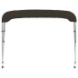 vidaXL Toldo bimini de 3 arcos negro 182x184x136 cm