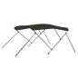 vidaXL Toldo bimini de 3 arcos negro 182x184x136 cm