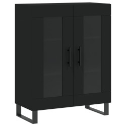 vidaXL Aparador de madera de ingeniería negro 69,5x34x90 cm