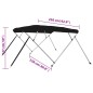 vidaXL Toldo bimini de 4 arcos gris 236x228x127 cm vidaXL Toldo bimini de 4 arcos gris 236x228x127 cm