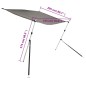 vidaXL Toldo T-Top extensión gris antracita 174x205x(115-194) cm vidaXL Toldo T-Top extensión gris antracita 174x205x(115-194) cm