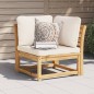 vidaXL Sofá de jardín de esquina y cojines acacia maciza 73x73x65 cm vidaXL Sofá de jardín de esquina y cojines acacia maciza 73x73x65 cm