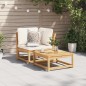 vidaXL Sofá de jardín de esquina y cojines acacia maciza 73x73x65 cm vidaXL Sofá de jardín de esquina y cojines acacia maciza 73x73x65 cm