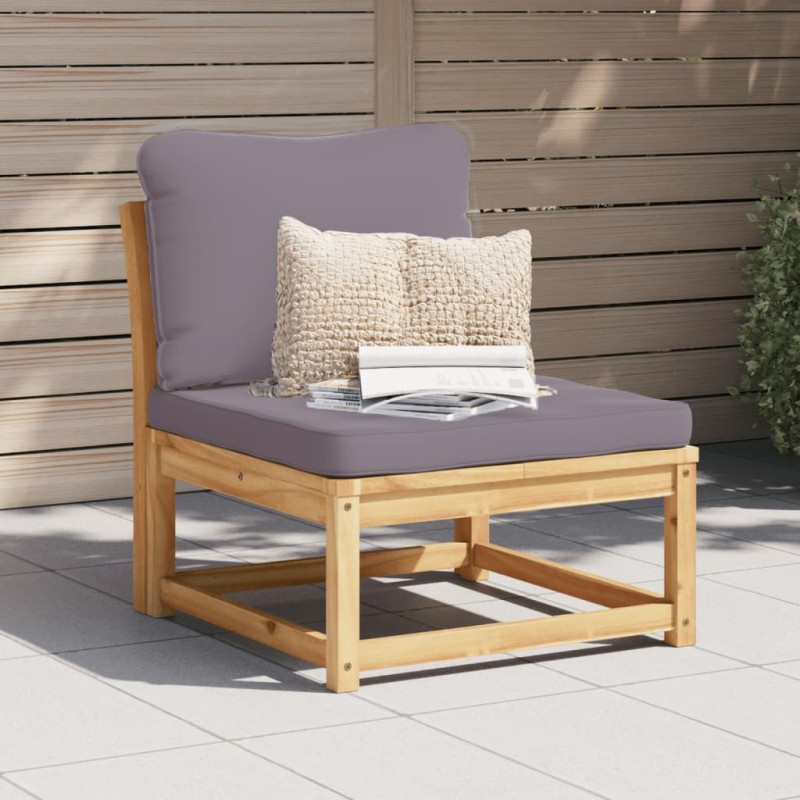 vidaXL Sofá de jardín con cojines madera maciza acacia vidaXL Sofá de jardín con cojines madera maciza acacia