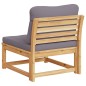 vidaXL Sofá de jardín con cojines madera maciza acacia vidaXL Sofá de jardín con cojines madera maciza acacia