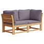 vidaXL Sofá de jardín 2 plazas con cojines madera maciza de acacia vidaXL Sofá de jardín 2 plazas con cojines madera maciza de acacia