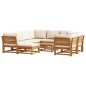 vidaXL Juego muebles jardín 10 pzas con cojines madera maciza acacia vidaXL Juego muebles jardín 10 pzas con cojines madera maciza acacia