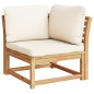 vidaXL Juego muebles jardín 10 pzas con cojines madera maciza acacia vidaXL Juego muebles jardín 10 pzas con cojines madera maciza acacia