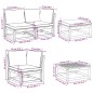 vidaXL Juego muebles jardín 10 pzas con cojines madera maciza acacia vidaXL Juego muebles jardín 10 pzas con cojines madera maciza acacia