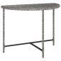 vidaXL Mesa de jardín de ratán sintético gris 100x50x75 cm vidaXL Mesa de jardín de ratán sintético gris 100x50x75 cm