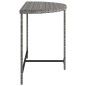 vidaXL Mesa de jardín de ratán sintético gris 100x50x75 cm vidaXL Mesa de jardín de ratán sintético gris 100x50x75 cm