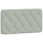 vidaXL Estructura de cama con cabecero terciopelo gris claro 100x200cm vidaXL Estructura de cama con cabecero terciopelo gris claro 100x200cm