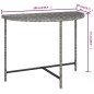 vidaXL Mesa de jardín de ratán sintético gris 100x50x75 cm vidaXL Mesa de jardín de ratán sintético gris 100x50x75 cm