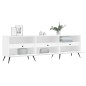 vidaXL Mueble de TV madera contrachapada blanco 150x30x44,5 cm vidaXL Mueble de TV madera contrachapada blanco 150x30x44,5 cm