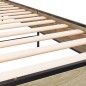 vidaXL Estructura cama madera ingeniería metal roble Sonoma 100x200 cm vidaXL Estructura cama madera ingeniería metal roble Sonoma 100x200 cm
