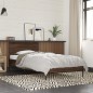 vidaXL Estructura cama madera ingeniería metal roble marrón 75x190 cm