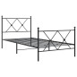 vidaXL Estructura de cama con cabecero y estribo metal negro 90x190 cm vidaXL Estructura de cama con cabecero y estribo metal negro 90x190 cm