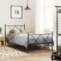 vidaXL Estructura de cama con cabecero y estribo metal negro 90x190 cm vidaXL Estructura de cama con cabecero y estribo metal negro 90x190 cm