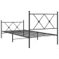 vidaXL Estructura de cama con cabecero y estribo metal negro 90x190 cm vidaXL Estructura de cama con cabecero y estribo metal negro 90x190 cm