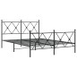 vidaXL Estructura cama con cabecero y estribo metal negro 137x190 cm vidaXL Estructura cama con cabecero y estribo metal negro 137x190 cm