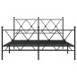 vidaXL Estructura cama con cabecero y estribo metal negro 137x190 cm vidaXL Estructura cama con cabecero y estribo metal negro 137x190 cm