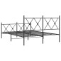 vidaXL Estructura cama con cabecero y estribo metal negro 137x190 cm vidaXL Estructura cama con cabecero y estribo metal negro 137x190 cm